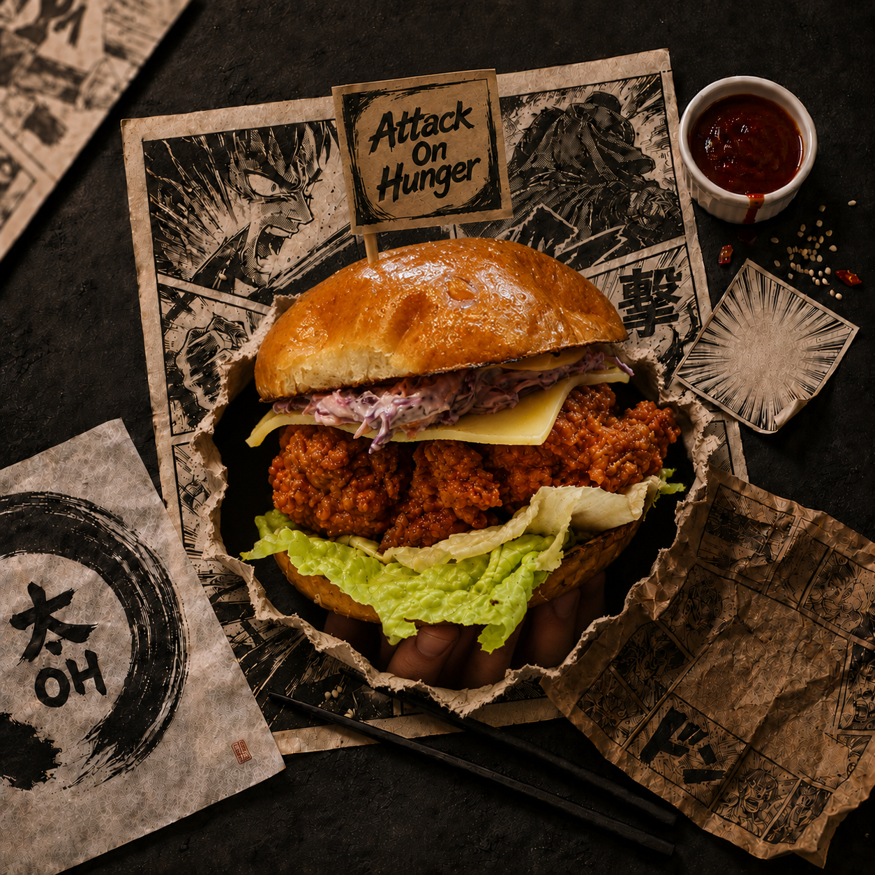 Korean fried chicken — menu-ready photo by Photosfix