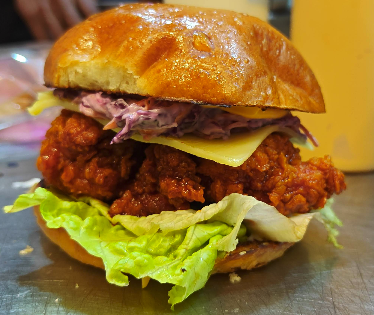 Korean fried chicken — phone shot, before Photosfix